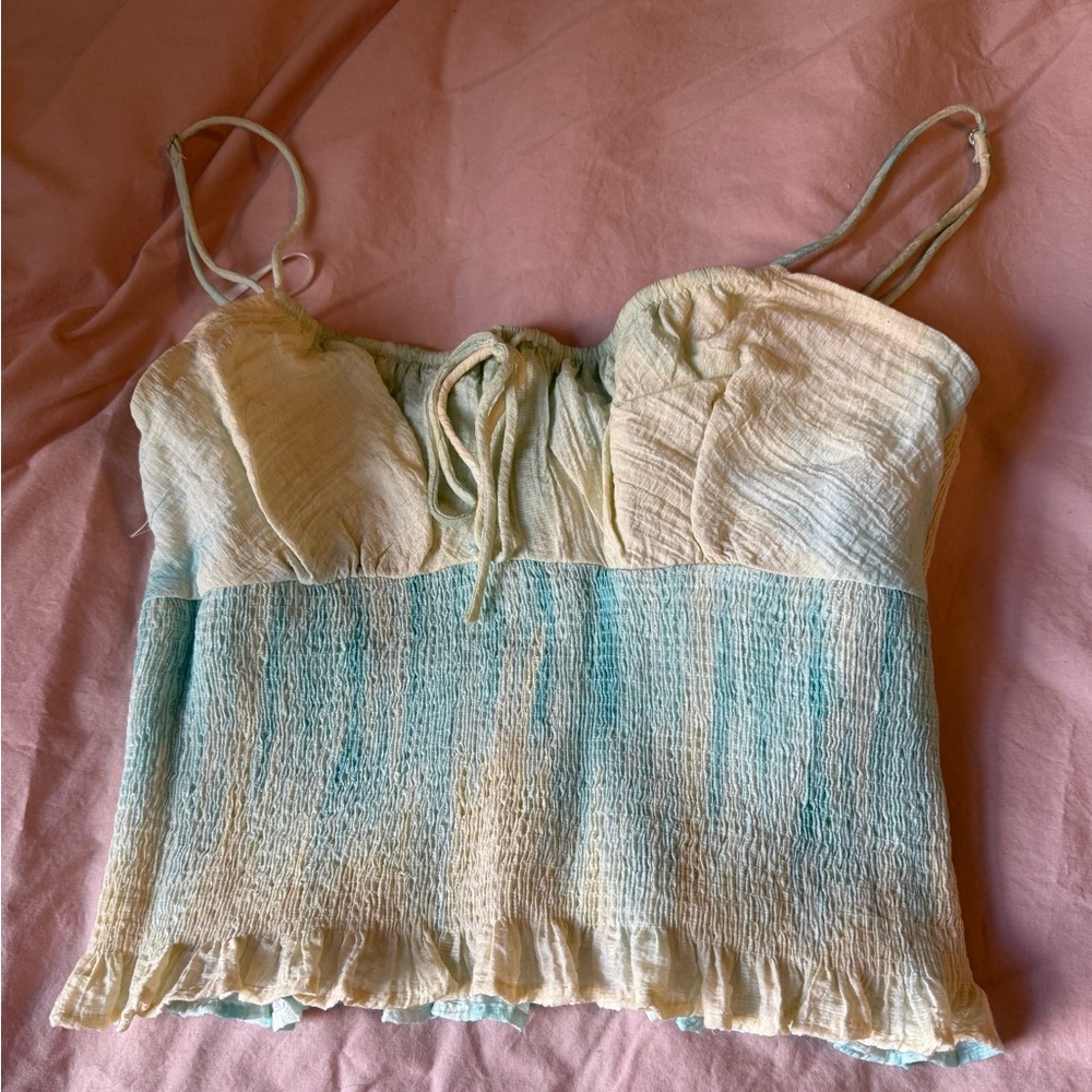 Zara Smocked Crop Top